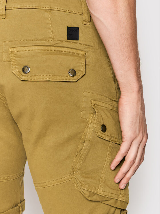 Alpha Industries Alpha Industries Bavlnené šortky Combat 116210 Hnedá Regular Fit