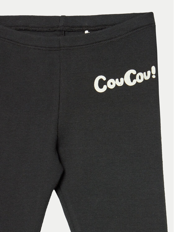MINI RODINI Mini Rodini Legginsy Coucou 2473011999 Czarny Slim Fit