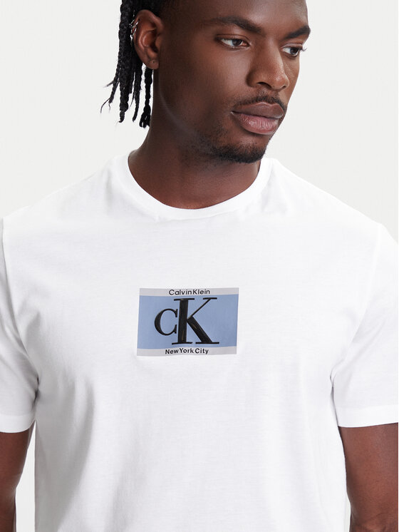 Calvin Klein Calvin Klein T-Shirt Box Tape Graphic LV04RC854G Bílá Regular Fit