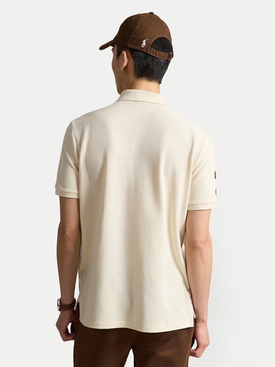 Polo Ralph Lauren Polo Ralph Lauren Тениска с яка и копчета 710B20009001 Кремав Regular Fit