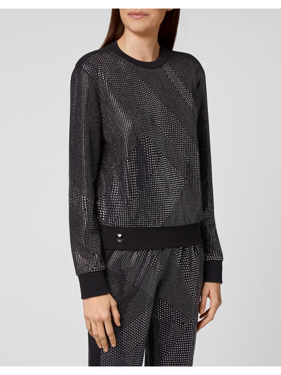 PHILIPP PLEIN PHILIPP PLEIN Bluza 6225 Czarny Regular Fit