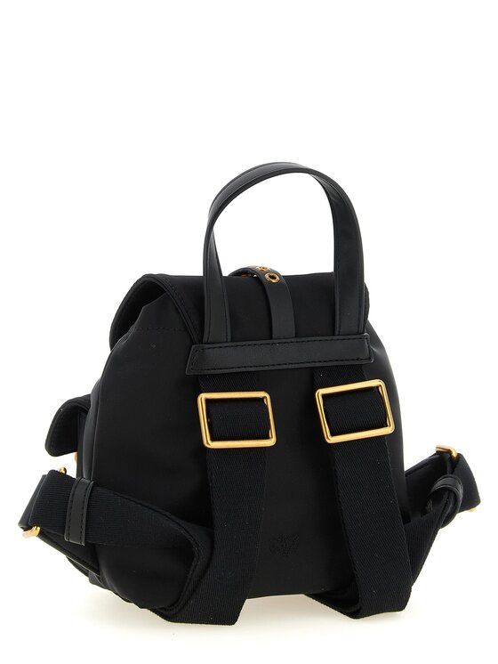 PINKO PINKO Plecak Black Polyamide Backpack Czarny