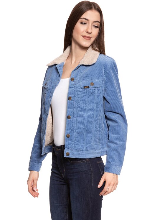 Lee Lee Giacca di jeans CORDUROY SHERPA RIDER JACKET Blu Regular Fit