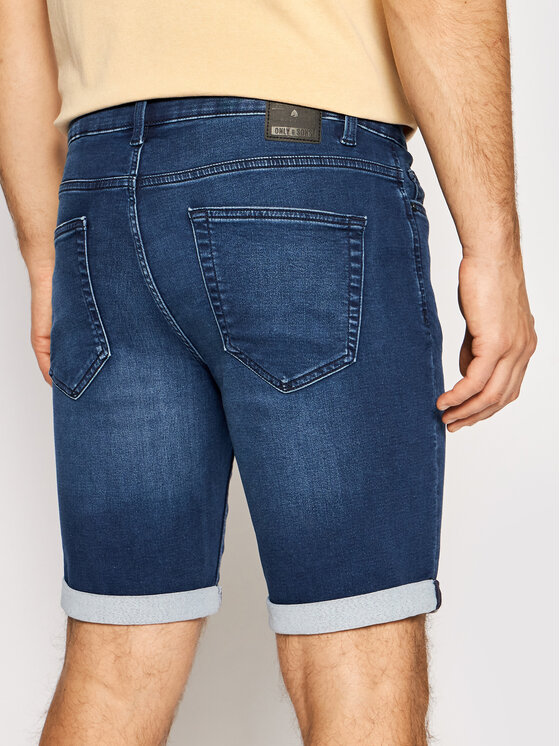 Only & Sons Only & Sons Джинсові шорти Ply 22018582 Cиній Regular Fit
