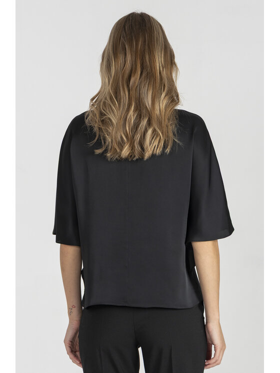 Deni Cler Milano Deni Cler Milano Bluzka W-DC-1263-E5-A9-90-1 Czarny Loose Fit