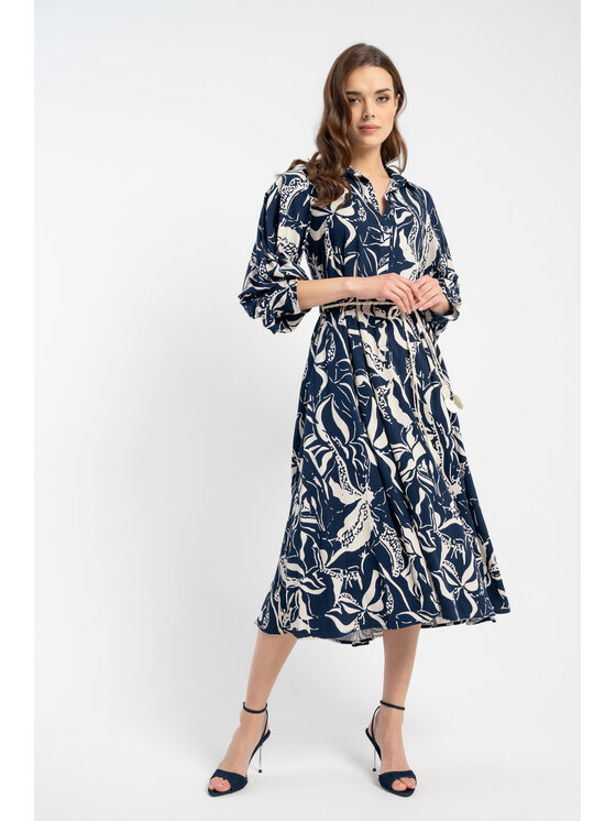CLICK CLICK Sukienka codzienna 60-6086 Granatowy Regular Fit