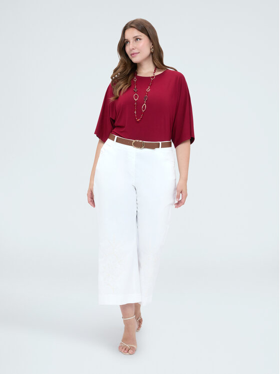Fiorella Rubino Fiorella Rubino Pantaloni di tessuto P083T005491N011 Bianco Regular Fit