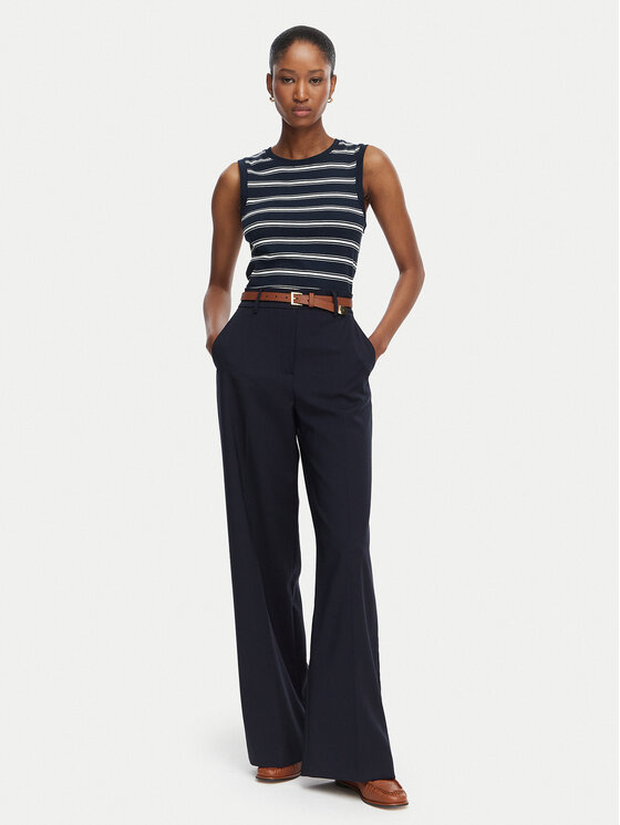 Tommy Hilfiger Tommy Hilfiger Top Multistripe WW0WW50025 Tumesinine Slim Fit