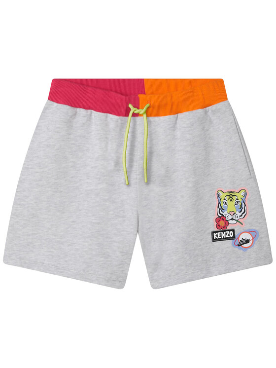 Kenzo Kids Kratke Hlače Iz Tkanine K14247 S Siva Regular Fit