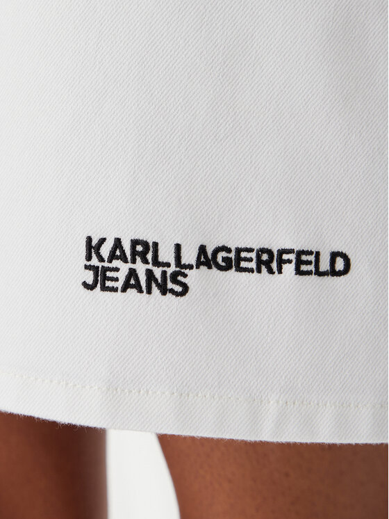 Karl Lagerfeld Jeans Karl Lagerfeld Jeans Rochie de blugi B2W13056 Alb Regular Fit