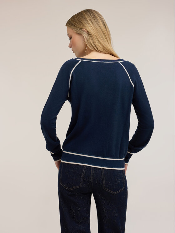 Motivi Motivi Sweter M470W004181N0Z4 Niebieski Regular Fit