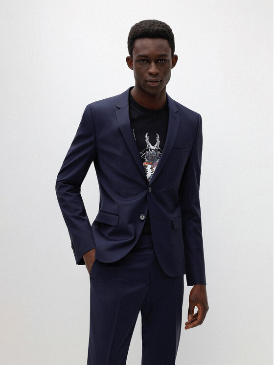 HUGO Hugo Kostiumas 50450994 Mėlyna Extra Slim Fit