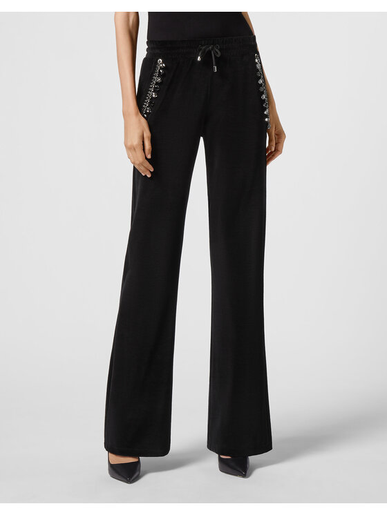 PHILIPP PLEIN PHILIPP PLEIN Jogger nohavice 5717 Čierna Regular Fit