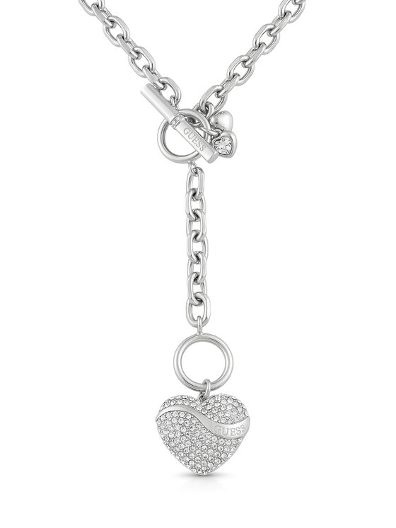 Guess Guess Naszyjnik JUBN04 494JW Srebrny