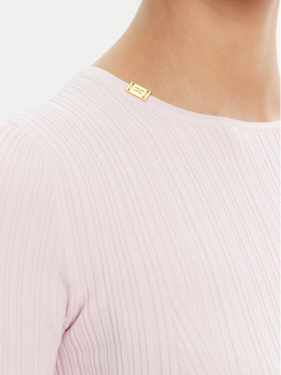 Elisabetta Franchi Elisabetta Franchi Sweter MK-55B-51E2 Fioletowy Slim Fit
