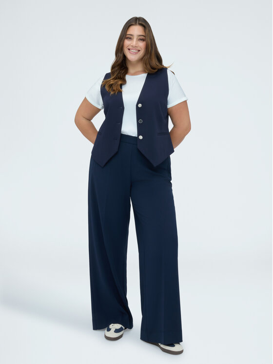 Fiorella Rubino Fiorella Rubino Pantaloni di tessuto P011L002301N034 Blu Over Fit