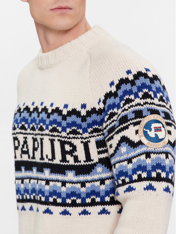Napapijri Napapijri Sweter NP0A4HHJ Écru Regular Fit