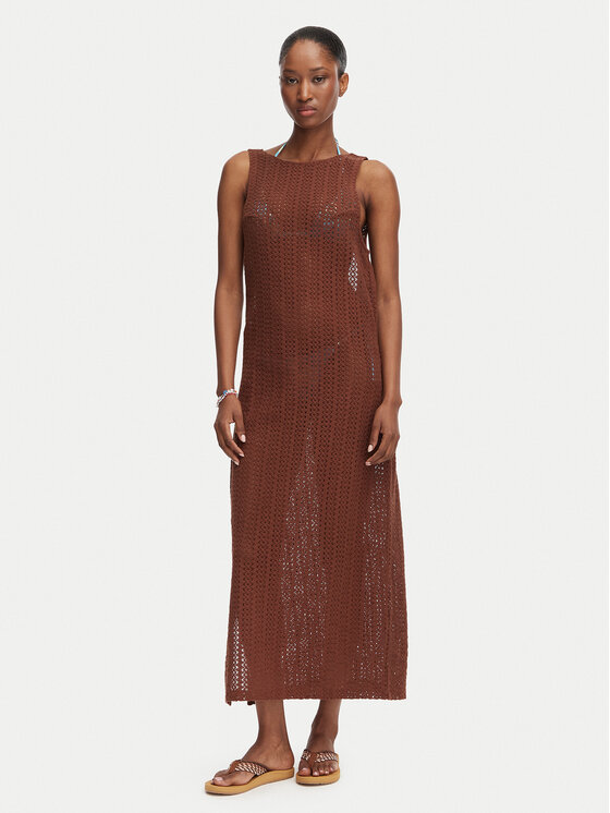 Roxy Rochie de plajă Playa Mood ERJX603495 Maro închis Regular Fit