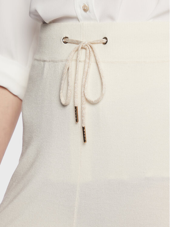 Pantaloni in maglia 311BD23001 Écru Regular Fit