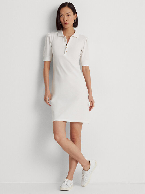 LAUREN RALPH LAUREN Lauren Ralph Lauren Sukienka codzienna 200834569002 Biały Regular Fit