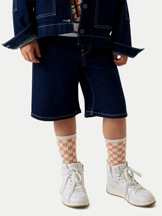 Guess Guess Jeans kratke hlače L6GD12 D8110 Mornarsko modra Regular Fit