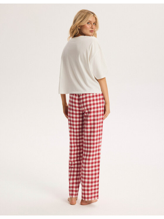 Esotiq Esotiq Pyžamo 46159 Biela Regular Fit