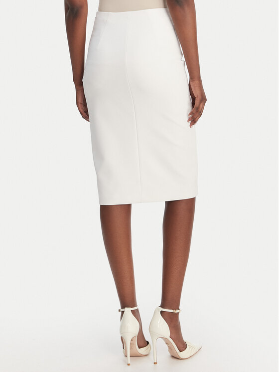Elisabetta Franchi Elisabetta Franchi Spódnica ołówkowa GO-147-61E2-V320 Biały Regular Fit