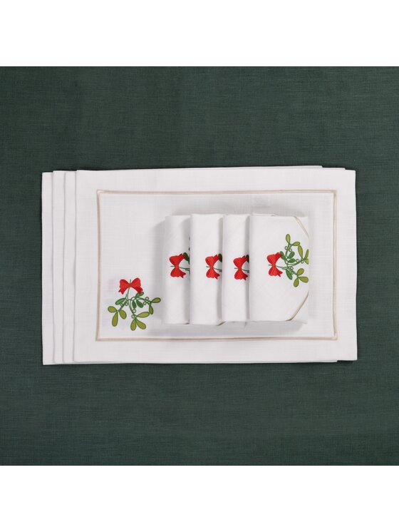 Roseberry Home Roseberry Home Serwetki Mistletoe Panama Biały