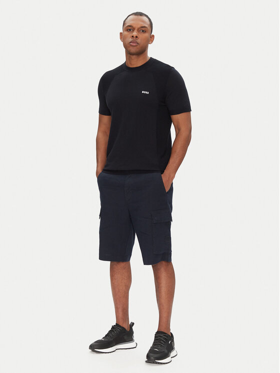 BOSS BOSS T-shirt Momentum 50520683 Tamnoplava Regular Fit