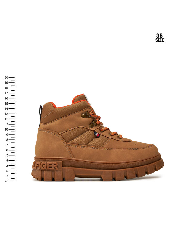 Tommy Hilfiger Tommy Hilfiger Μποτίνια Lace-Up Bootie T3X5-33707-1492 S Καφέ