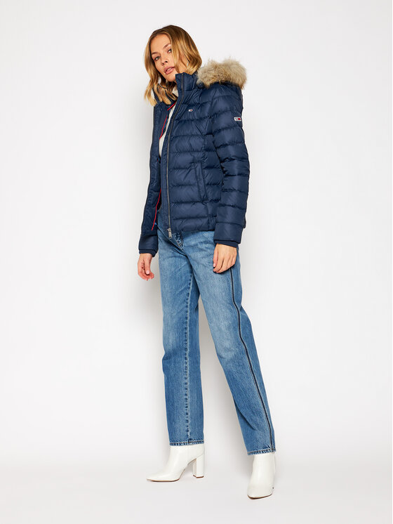 Tommy Jeans Tommy Jeans Pernata jakna Basic DW0DW08588 Tamnoplava Regular Fit