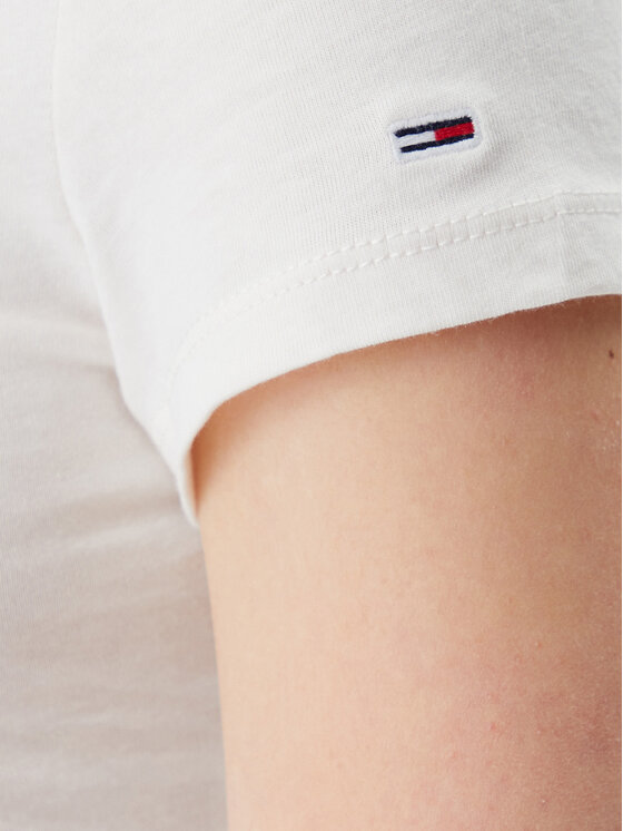 Tommy Jeans Tommy Jeans Marškinėliai Essential DW0DW19447 Écru Slim Fit