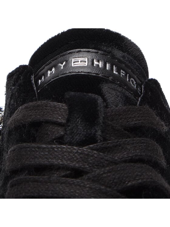 Tommy Hilfiger Tommy Hilfiger Sneakers Structured Velvet Dress Sneaker FW0FW03968 Noir