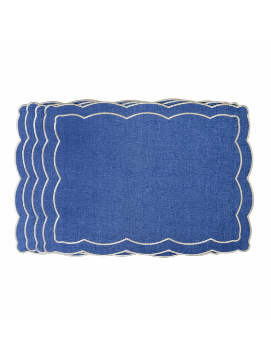 Roseberry Home Roseberry Home Podkładka na stół haftowana Blue Onde Niebieski