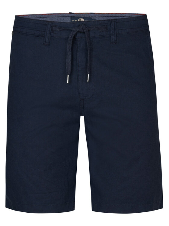 Petrol Industries Petrol Industries Šortky z materiálu M-1050-SHO538 Tmavomodrá Slim Fit