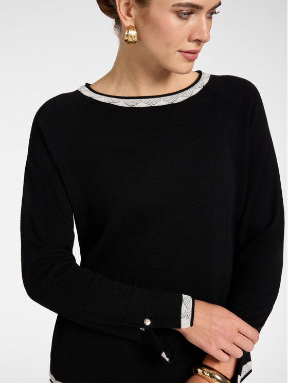 Elena Mirò Elena Mirò Sweter M115Z000882N033 Czarny Regular Fit