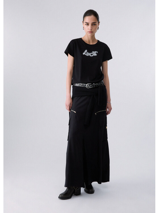 Liu Jo Liu Jo T-Shirt TF6283JS923W9415 Czarny Regular Fit