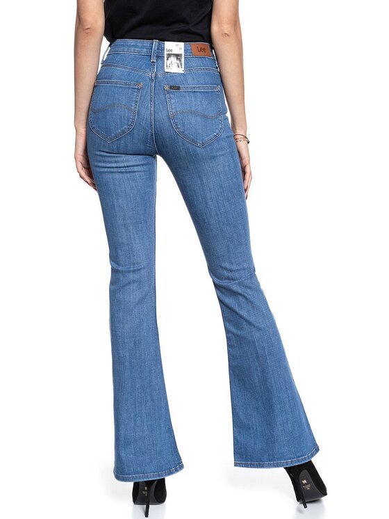 Lee Lee Jeansy BREESE Niebieski Loose Fit