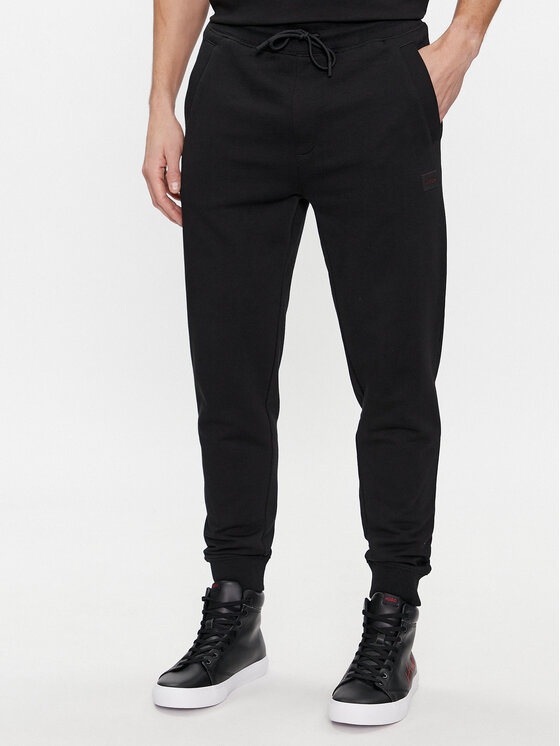 HUGO Hugo Teplákové kalhoty Doak_H 50505510 Černá Regular Fit