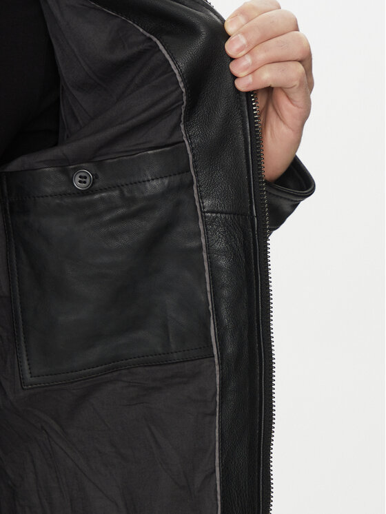 Mustang Mustang Lederjacke Tigha 310-24-052 Schwarz Regular Fit