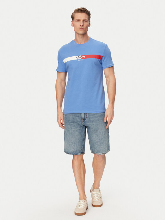 Tommy Jeans Tommy Jeans Marškinėliai DM0DM22539 Mėlyna Regular Fit