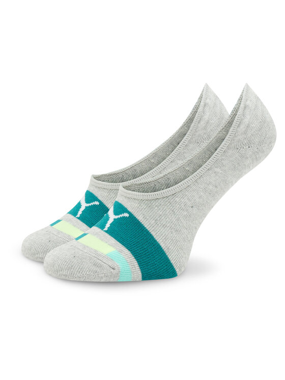 Puma Puma Set od 2 para dječjih niskih čarapa Kids Seasonal Footie 2P 938009 Siva