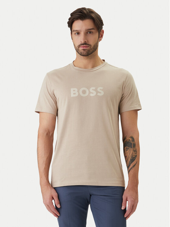 BOSS BOSS T-särk 50491706 Beež Regular Fit