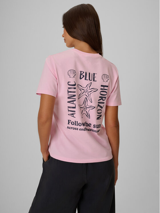 4F 4F T-Shirt OCEANS KEEPERS Różowy jasny Relaxed Fit