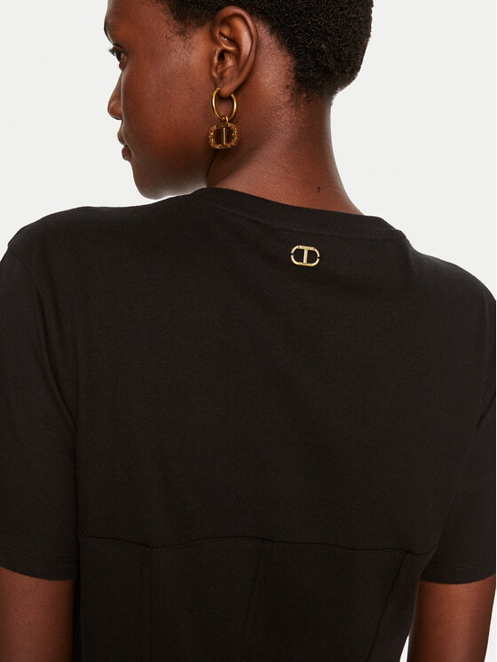 TWINSET TWINSET T-särk 242TP2440 Must Regular Fit