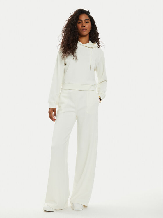 Guess Guess Palazzo hlače Peony V4BB02 KCHR2 Bela Relaxed Fit