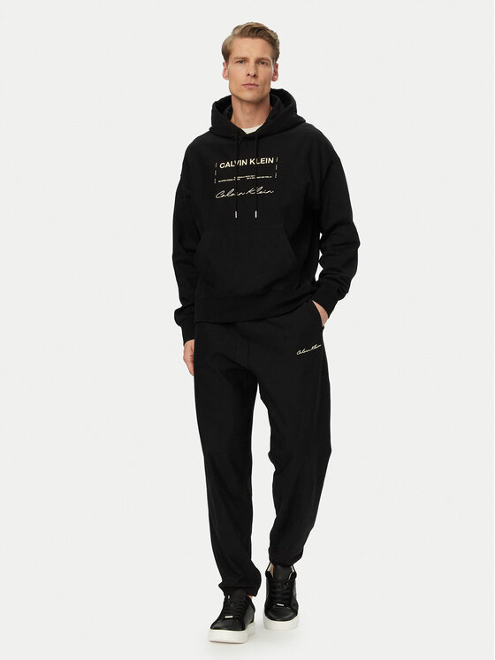 Calvin Klein Jeans Calvin Klein Jeans Spodnji del trenirke LV04RF249G Črna Regular Fit