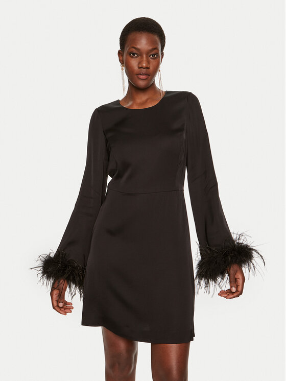 TWINSET TWINSET Kokteilinė suknelė 242TP2346 Juoda Regular Fit