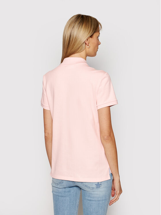 Lacoste Lacoste Тениска с яка и копчета PF7839 Розов Regular Fit