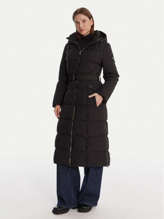 DKNY DKNY Пухено яке DLEMPP55 Черен Regular Fit